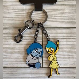 FIRM💙Loungefly Pixar Inside Out Joy & Sadness Keychain